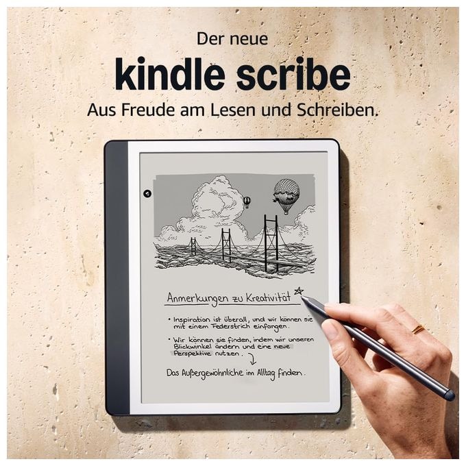 E-Reader 25,9 cm (10.2 Zoll) 16 GB  Kindle Scribe (Anthrazit) 