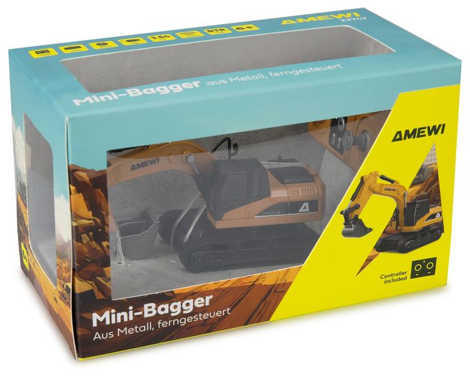 Mini-Bagger aus Metall 8-Kanal 1:64 RTR 6+ 
