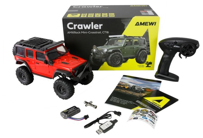 RC Crawler Mini-D90 AMXRock 4WD 1:16 RTR rot 