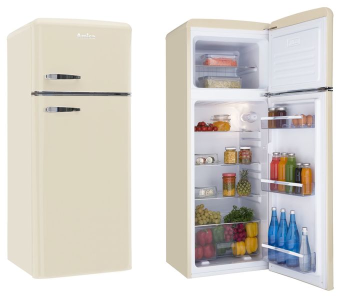 162 l / 44 l Kühl-Gefrierkombi freistehend 144 kWh Jahr  DTR374190B (Beige) 