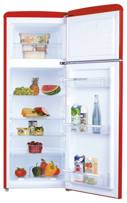 162 l / 44 l Kühl-Gefrierkombi freistehend 144 kWh Jahr  DTR374190R (Rot) 