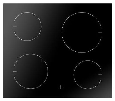 60 cm Glaskeramik Kochfeld/Herdplatte 4 Zone(n) EC744100C herdgebundenes 