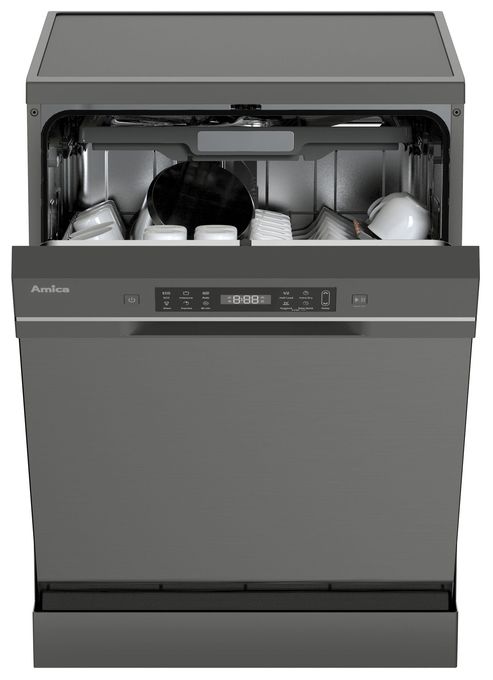 60 cm Geschirrspüler freistehend leise 15 Maßgedecke aquaStop Funktion (Silber) GSP 545 580 E 