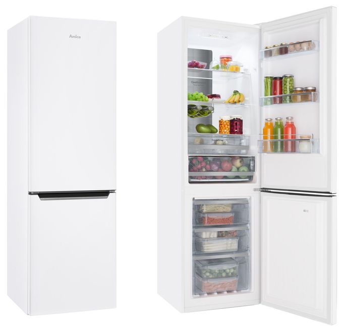180 l / 70 l Kühl-Gefrierkombi freistehend NoFrost 140 kWh Jahr  KGCN388145W (Weiß) 