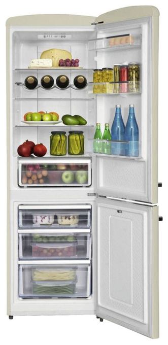 234 l / 96 l Kühl-Gefrierkombi freistehend NoFrost 196 kWh Jahr  KGCR387109B (Beige) 