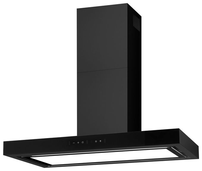 Abluft/Umluft Dunstabzugshaube/Esse Insel 90 cm (Schwarz) KH694617SM 