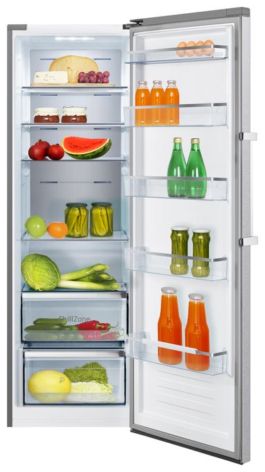 370 l / 370 l Kühlschrank freistehend EEK: E 143 kWh Jahr NoFrost  VKS358150E (Edelstahl) 