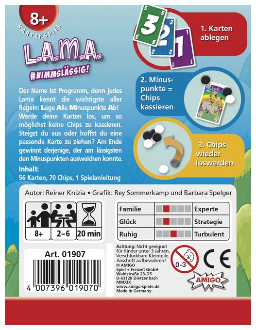 Kartenspiel bis zu 6 Spielern ab 8 Jahr(e) 01907 L.A.M.A. 