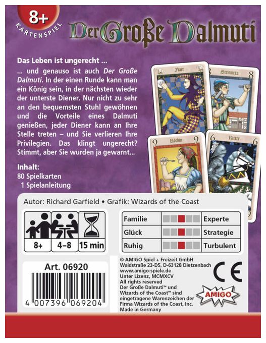 Kartenspiel bis zu 8 Spielern ab 8 Jahr(e) 06920 Der Große Dalmuti 