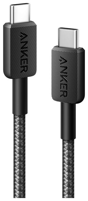 Stecker Rundkabel USB C auf USB C 0,9 m  322 (Schwarz) 