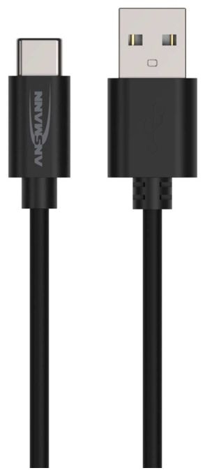 0,48 Gbit/s Stecker Rundkabel USB A auf USB C 1 m  1700-0130 (Schwarz) 
