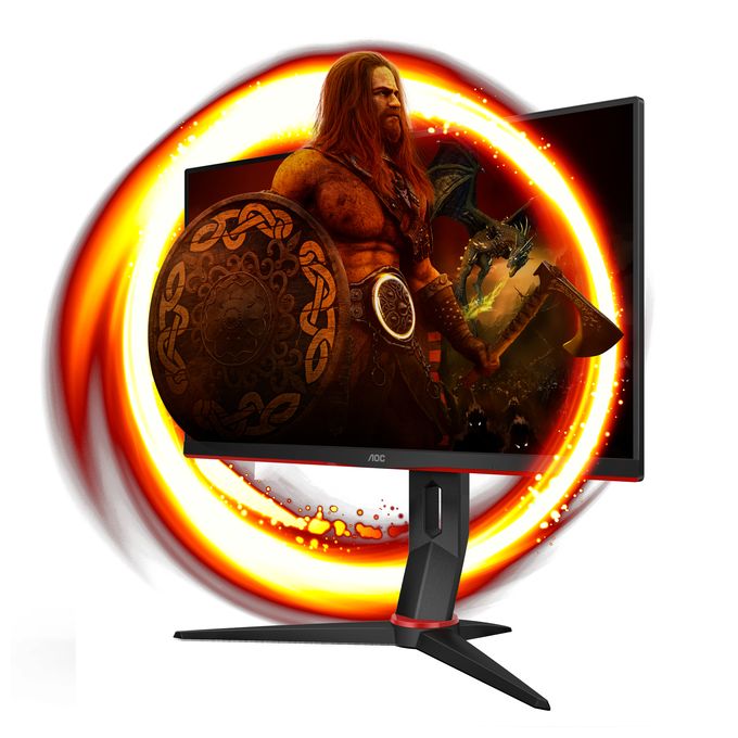 Full HD Monitor 60,5 cm (23.8 Zoll) 16:9 4 ms 300 cd/m²  24G2SPU/BK (Schwarz, Rot) 