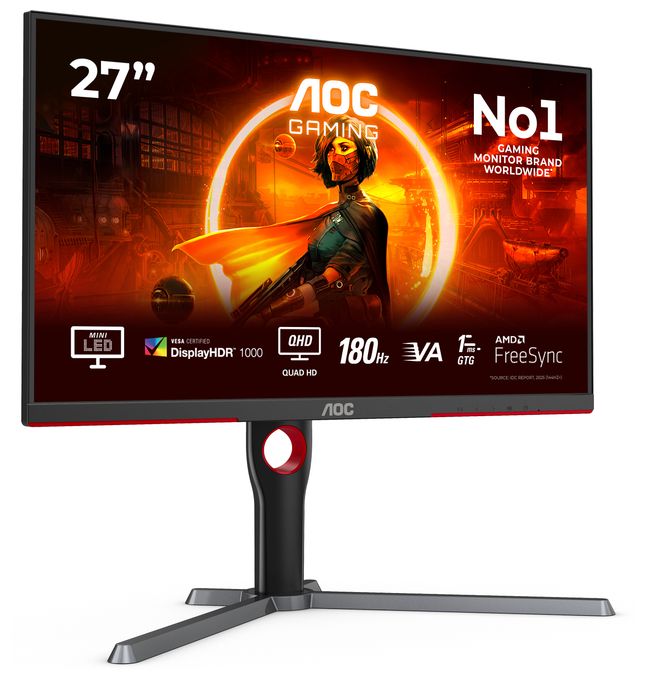 2K Ultra HD Monitor 68,6 cm (27 Zoll) 16:9 1 ms  Q27G3XMN/BK (Schwarz, Rot) 