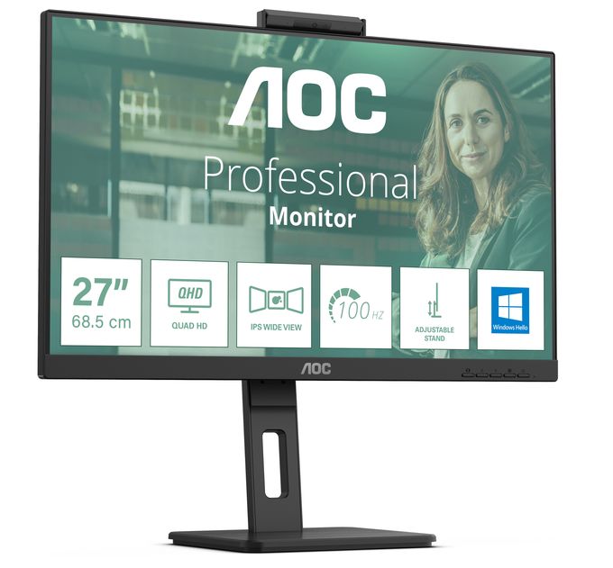 Quad HD Monitor 68,6 cm (27 Zoll) 16:9 4 ms 350 cd/m²  Q27P3CW (Schwarz) 
