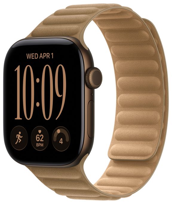 42 mm Armband mit Magnetverschluss Kamelbraun - S/M 