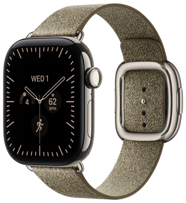 42 mm Armband mit Moderner Schließe Salbei - Small 