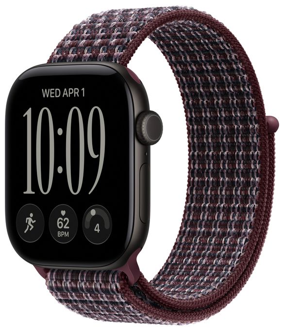 42 mm Sport Loop Burgunder Kariert 