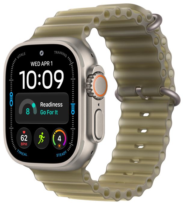 49 mm Ocean Armband Halbtransparentes Seegrasgrün - Titan Natur 