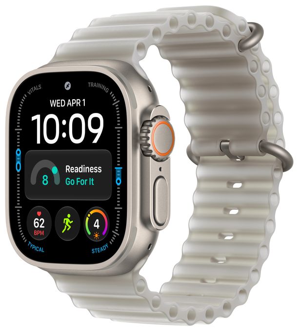 49 mm Ocean Armband Halbtransparentes Grau - Titan Schwarz 