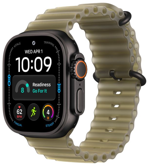 49 mm Ocean Armband Halbtransparentes Seegrasgrün - Titan Schwarz 