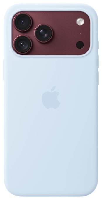 iPhone 18 Pro Max Silikon Case mit MagSafe - Klarblau 