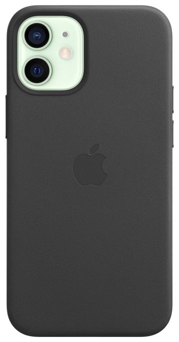 Cover für Apple iPhone 12 mini  Leder Case mit MagSafe (Schwarz) 