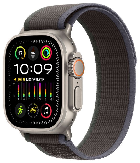 Armband M/L Apple Watch 44mm, 45mm, 49mm  MT623ZM/A (Schwarz, Blau) 