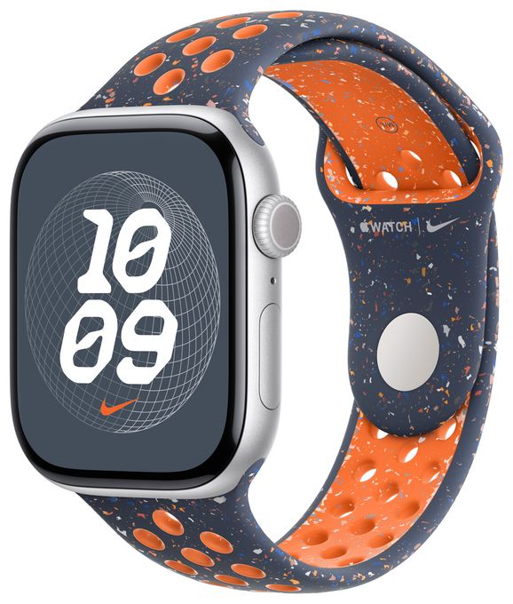 Armband S/M Apple Watch Models 44mm, 45mm, 46mm, 49mm  MYLA3ZM/A (Blau, Orange) 