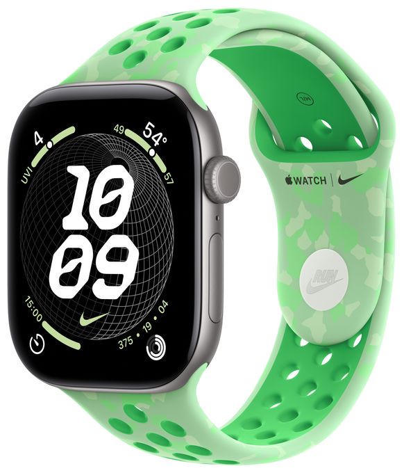 Armband S/M Watch 44mm/45mm/46mm/49mm  Nike Sportarmband (Grün) 