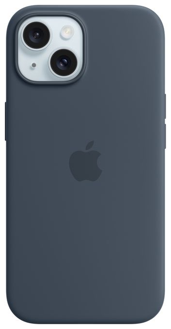 Cover für Apple iPhone 15  Silikon Case mit MagSafe (Navy) 