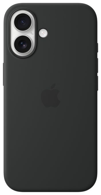 Cover für Apple iPhone 16  Silikon Case mit MagSafe (Schwarz) 