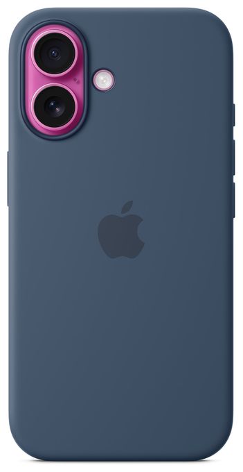 Cover für Apple iPhone 16  Silikon Case mit MagSafe (Blau) 