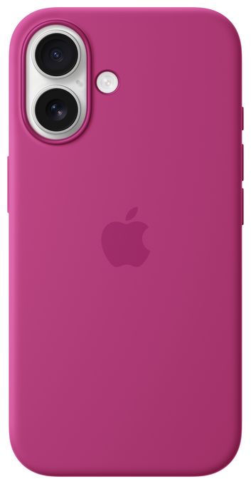 Cover für Apple iPhone 16  Silikon Case mit MagSafe (Fuchsie) 