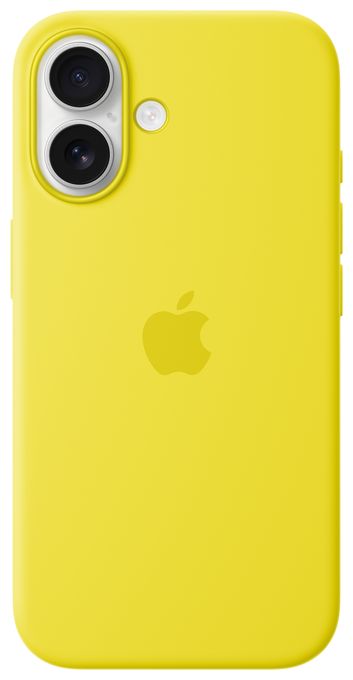 Cover für Apple iPhone 16  Silikon Case mit MagSafe (Gelb) 