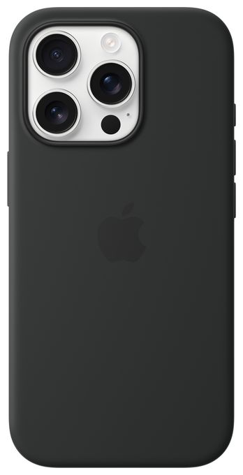 Cover für Apple iPhone 16 Pro  Silikon Case mit MagSafe (Schwarz) 