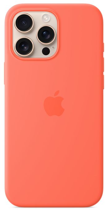 Cover für Apple iPhone 16 Pro Max  Silikon Case mit MagSafe (Orange) 