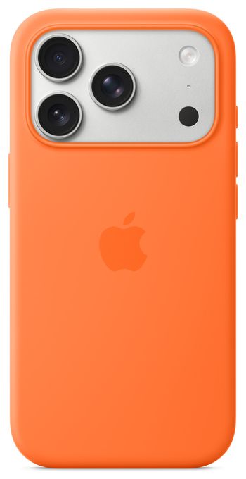 Cover für Apple iPhone 17 Pro  Silikon Case mit MagSafe (Orange) 
