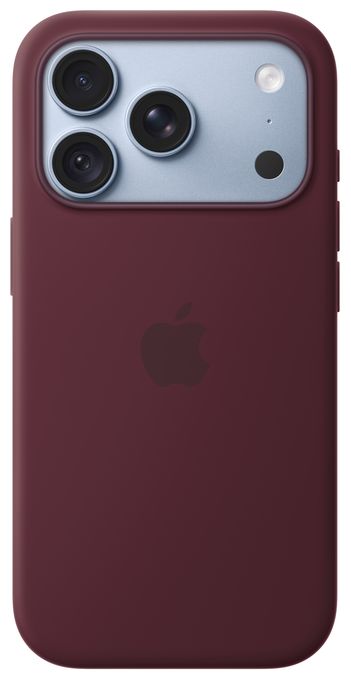 Cover für Apple iPhone 18 Pro  Silikon Case mit MagSafe (Burgund) 