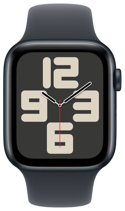 Digital 44 mm M/L Smartwatch Rechteckig 18 h 326 ppi 4G  Watch SE (2024) (Schwarz) 