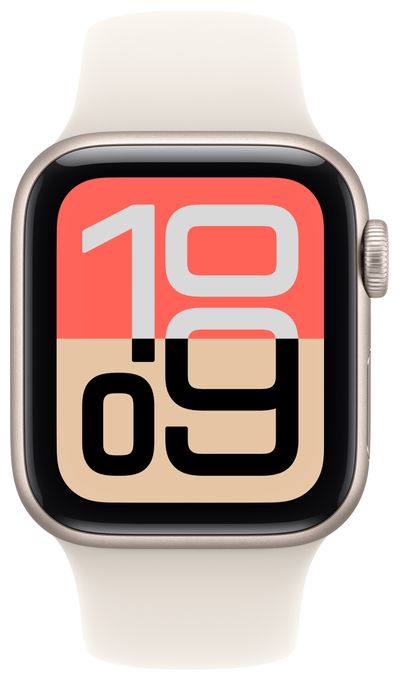 Digital 40 mm S/M Smartwatch Rechteckig 32 h 326 ppi 5G  Watch SE (3.Gen) (Beige) 