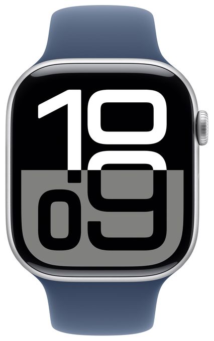 Digital 46 mm M/L Smartwatch Rechteckig IP6X 36 h 326 ppi  Watch Series 10 (Silber) 