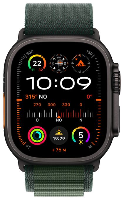Digital 49 mm S Smartwatch Rechteckig IP6X 72 h 326 ppi 4G  Watch Ultra 2 (Schwarz) 