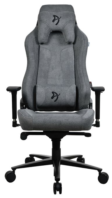 Gamingstuhl bis 145 kg (Grau) Vernazza Soft Fabric 