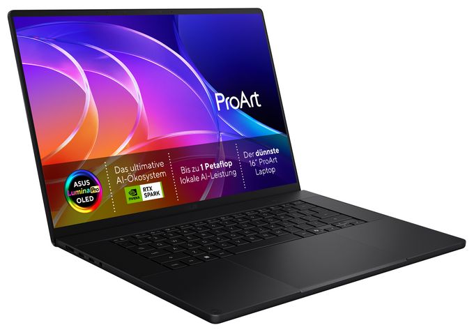 WQXGA Notebook 40,6 cm (16 Zoll) 3840 x 2400 Pixel 64 GB Ram 1 TB SSD Windows 11 Pro NVIDIA RTX Spark  ProArt P H7607BA-SE176X (Schwarz) 