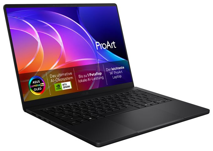 3K Notebook 35,6 cm (14 Zoll) 2880 x 1800 Pixel 32 GB Ram 1 TB SSD Windows 11 Home NVIDIA RTX Spark  ProArt P H7407BA-SM044W (Schwarz) 