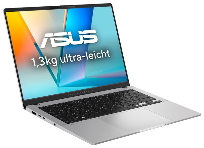 WUXGA Notebook 35,6 cm (14 Zoll) 1920 x 1200 Pixel 16 GB Ram 512 GB SSD Windows 11 Home Intel Core Ultra 5 max. 4,5 GHz  Vivobook S14 S5406SAL-SF312W (Silber) 