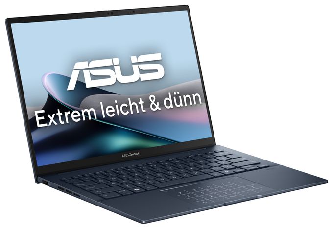 WUXGA Notebook 35,6 cm (14 Zoll) 1920 x 1200 Pixel 1 TB SSD Windows 11 Home Intel Core Ultra 9 max. 5,4 GHz  Zenbook 14 UX3405CA-QL205W (Blau) 