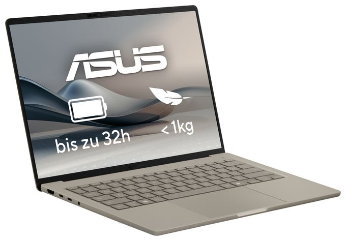 WUXGA Notebook 35,6 cm (14 Zoll) 1920 x 1200 Pixel 1 TB SSD Windows 11 Home Qualcomm Snapdragon max. 3 GHz  Zenbook A UX3407QA-QD305W Copilot+ PC (Beige) 