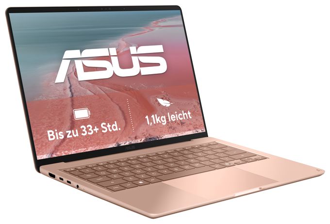 WUXGA Notebook 35,6 cm (14 Zoll) 1920 x 1200 Pixel 16 GB Ram 512 GB SSD Windows 11 Home AMD Ryzen 7 max. 4,6 GHz  Zenbook UX3480KA-U1008W (Pink) 
