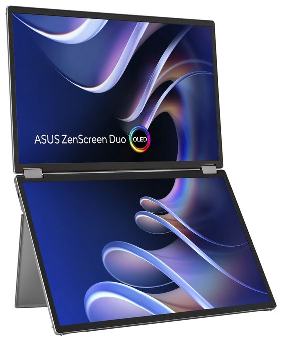 WUXGA Monitor 35,6 cm (14 Zoll) 16:10 1 ms 400 cd/m²  ZenScreen Duo OLED MQ149CD (Silber) 